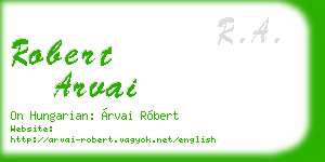 robert arvai business card